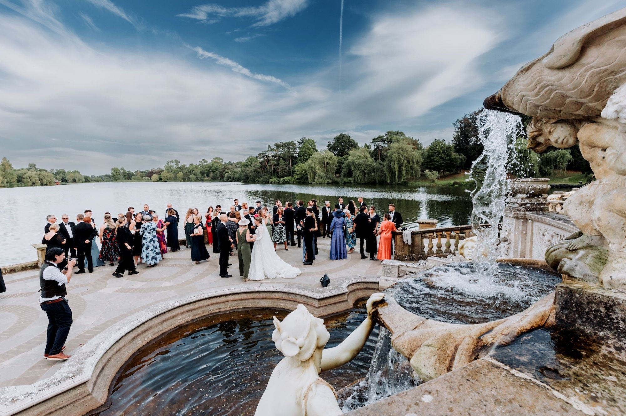 lake side wedding reception hever castleption 