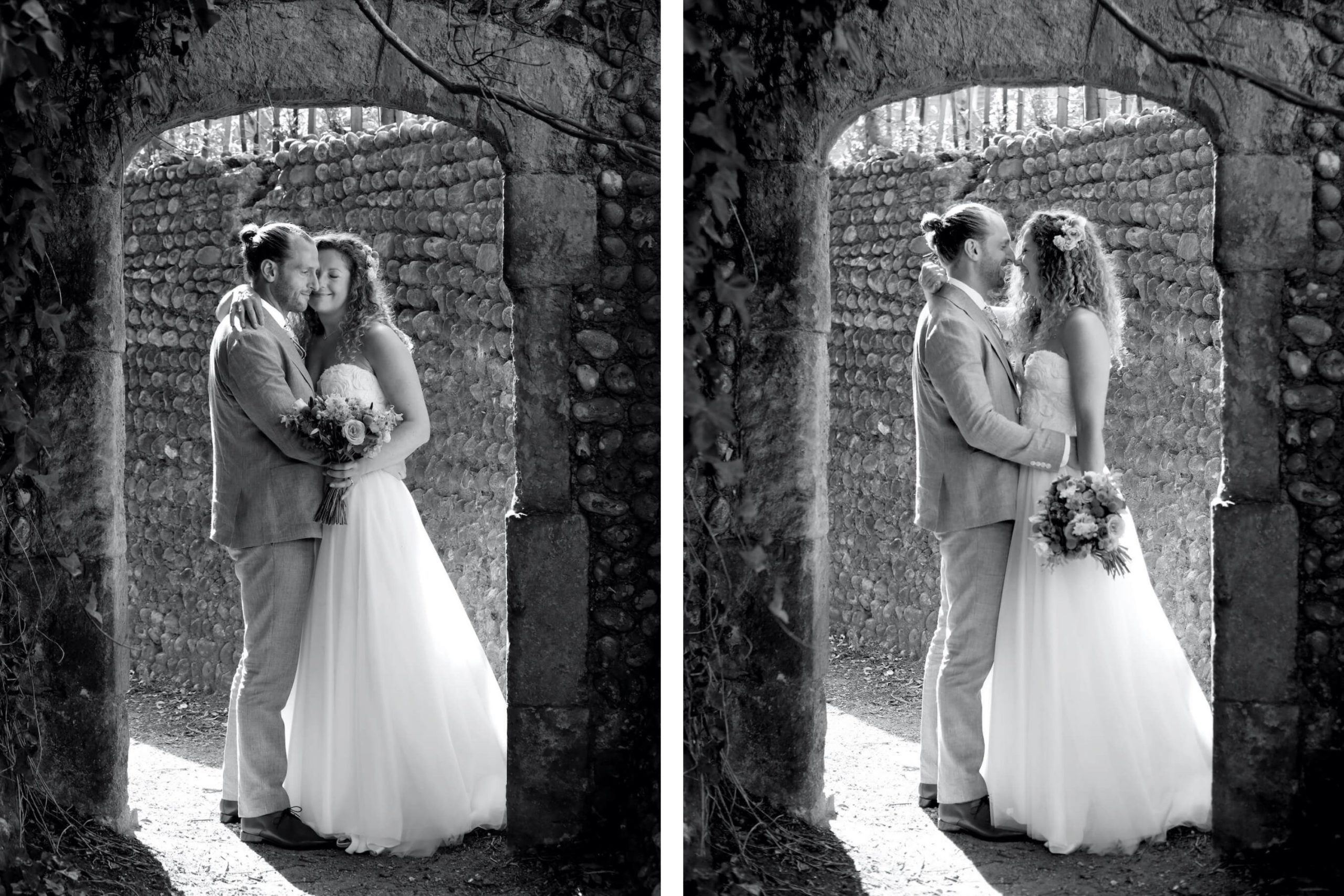 Black and white Gildredge Manor wedding photography