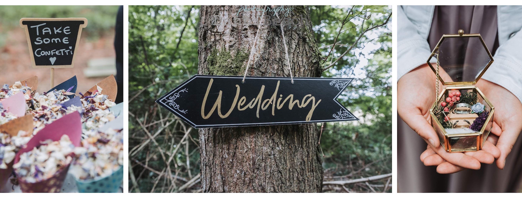 woodland wedding details