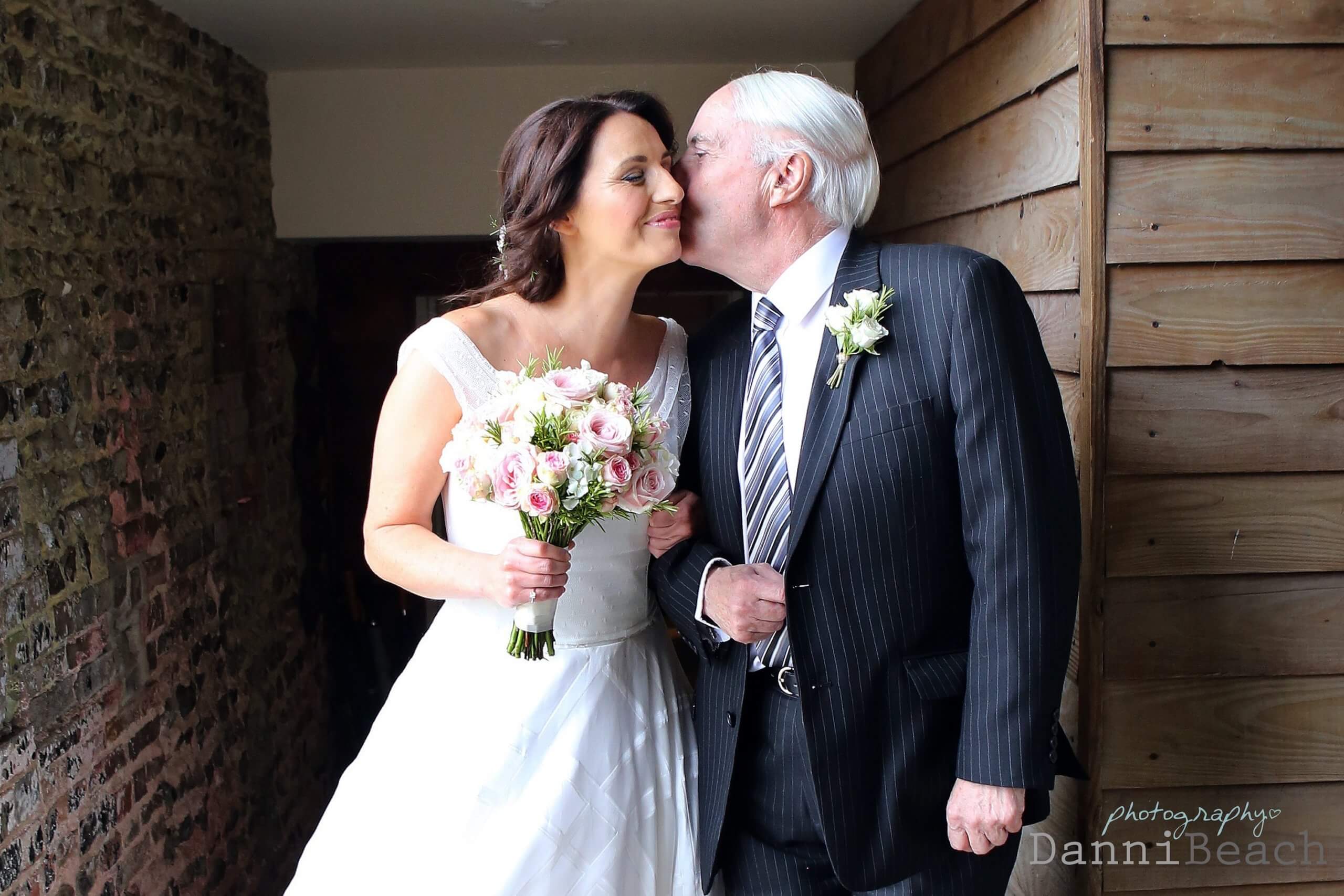 father and daughter moments sussex barn wedding