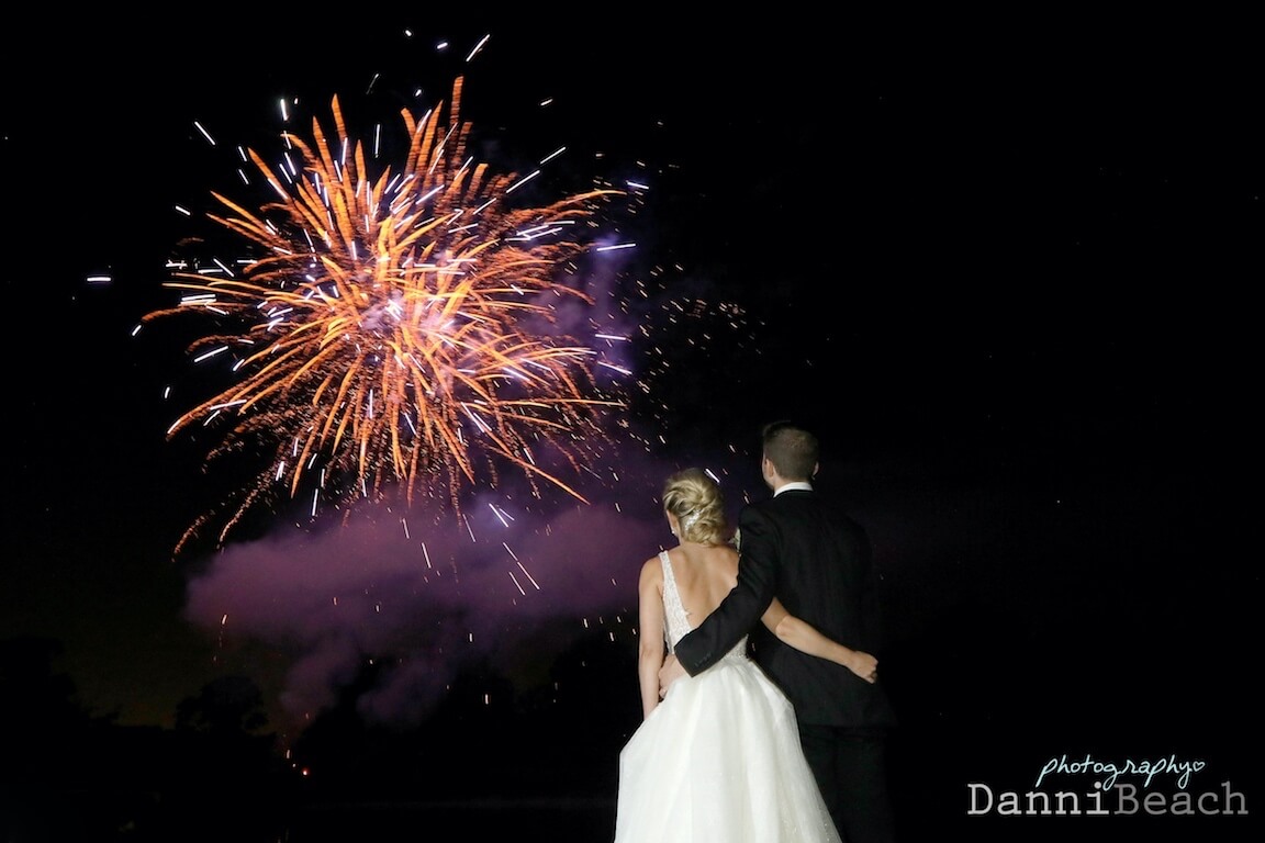 Hever castle kent wedding fireworks photograph