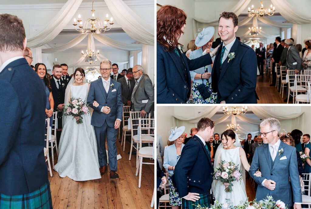emotional wedding ceremony at Pelham house