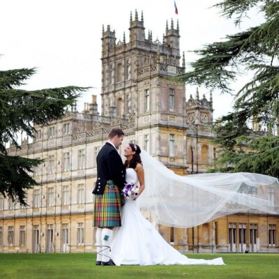 Castle wedding veil
