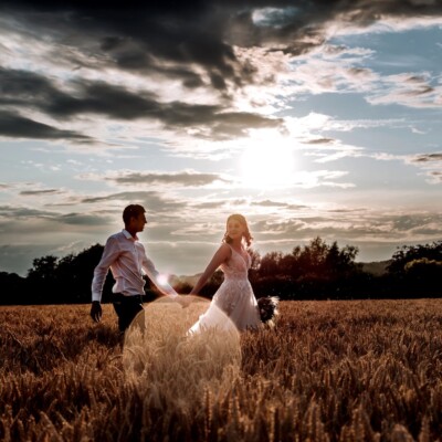 grittenham barn golden hour wedding