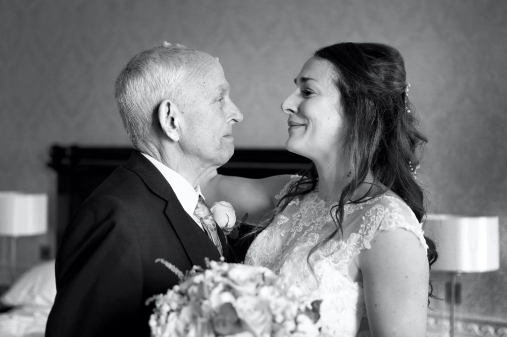 bride and father wedding photographer
