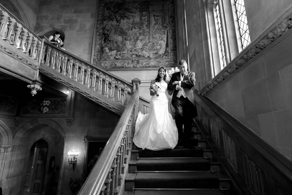  Highclere Castle wedding here comes the bride